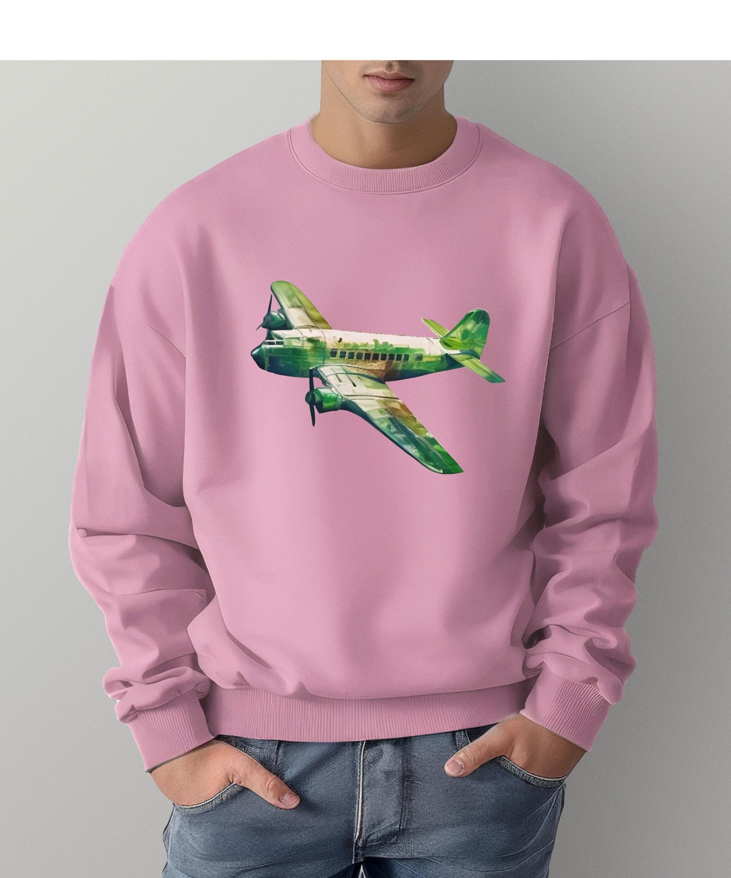 Aviator Sweatshirt - Stylish Unisex Garment-Dyed Top for Travel Lovers, Vintage Airplane, Cozy Casual Wear & Gift for Him/Her